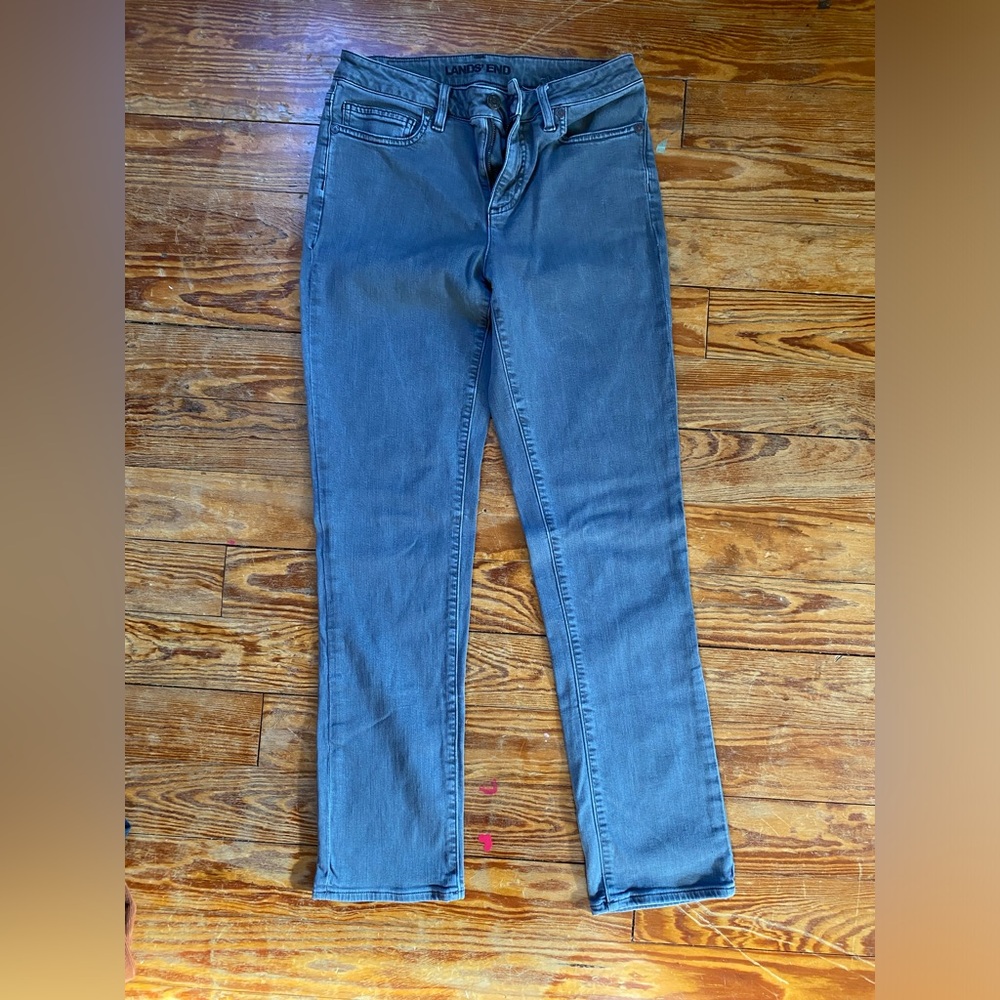 Lands' End Blue Straight Leg Jeans Classic Denim